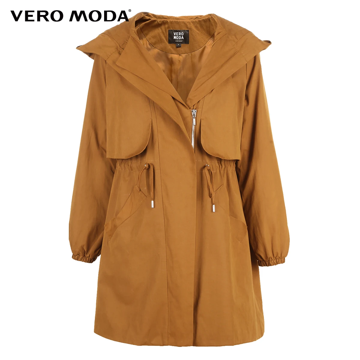 

Vero Moda Women's Short Front Waist Drawstring Streetwear Hooded Trench Coat | 319117504
