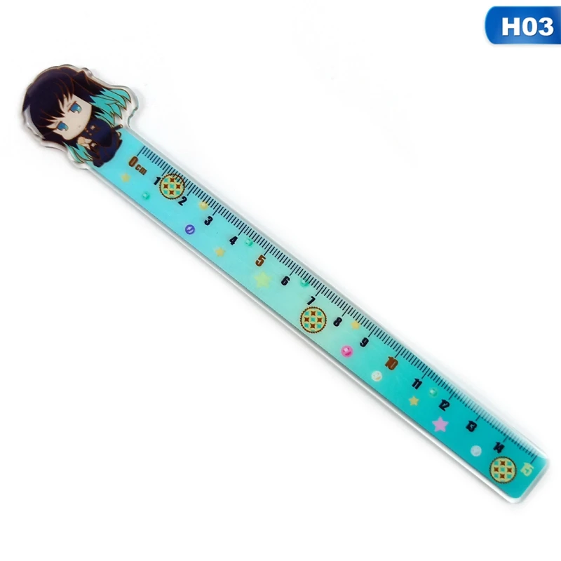 

1Pcs Anime Demon Slayer: Kimetsu No Yaiba Cosplay Ruler Measuring Scale Students Cartoon Measure Ruler School Stationery Gift