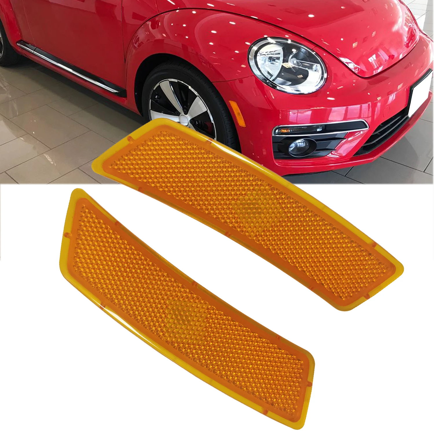 Smoked / Amber Lens Front Bumper Side Marker Light For VW Beetle 2012-2019 Tiguan 2018-2021