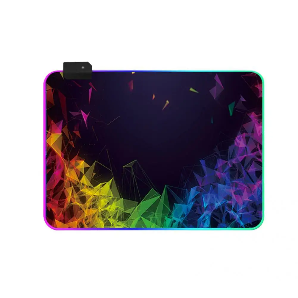 

Нескользящий большой резиновый цветной светящийся RGB игровой коврик для мыши со светодиодной подсветкой коврик для компьютера