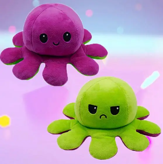 

Hot Sale Cute Soft Simulation Pulpos Doll Kids Christmas Gift Double-sided Flip Plush Toy Child Birthday present