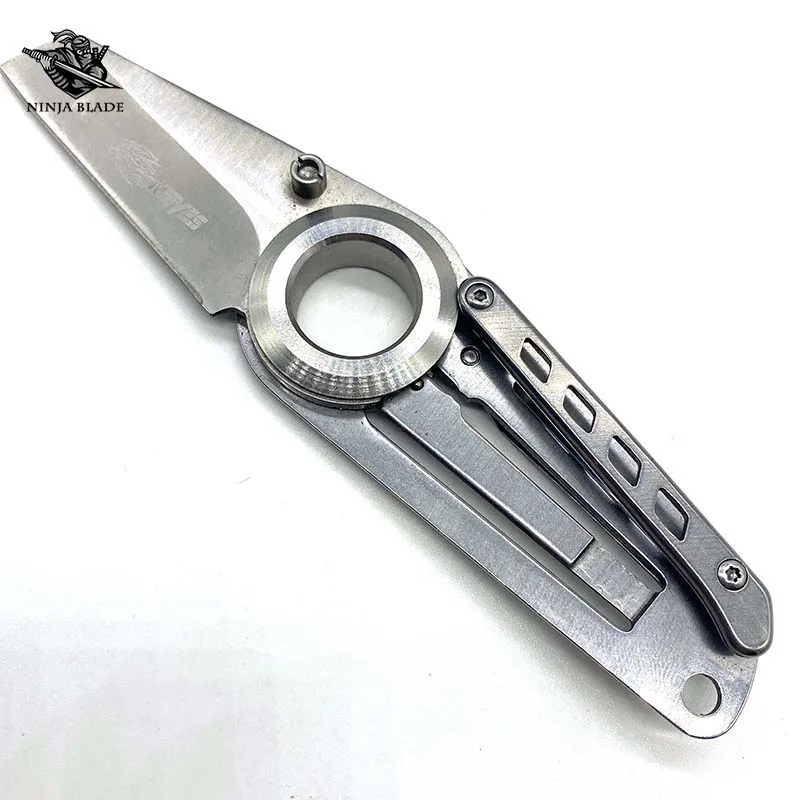 Карманный мини-нож с лезвием из нержавеющей стали логотипом Серебряного льва