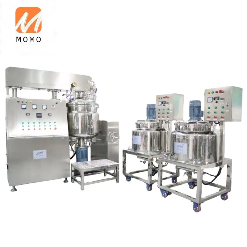 

factory price 200L hydraulic lifting Vacuum Emulsifying mixer machine lotion mixer ointment homogenous emulsifier machine