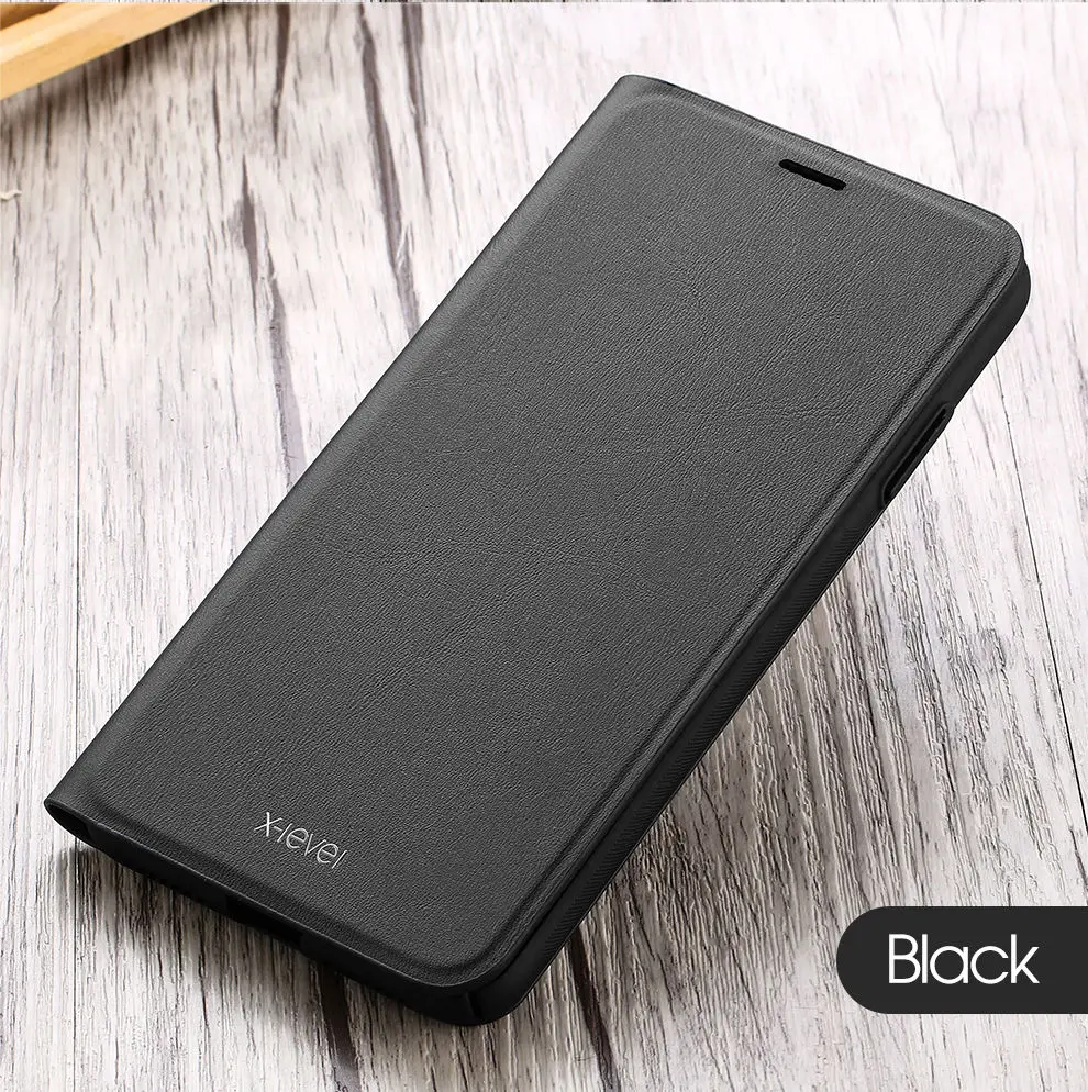 Винтажный кожаный чехол-книжка с откидной крышкой для iPhone 7, 8 Plus, X, 10, XS, Max, XR, S, книжка-книжка, чехол-книжка с откидной крышкой для Apple iPhone, XR, флип-чехол - Цвет: Black