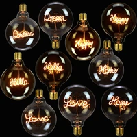 tianfan led bulbs vintage light bulb big globe alphabet filament 4w dimmable 110v 220v edison bulb decorative light bulb