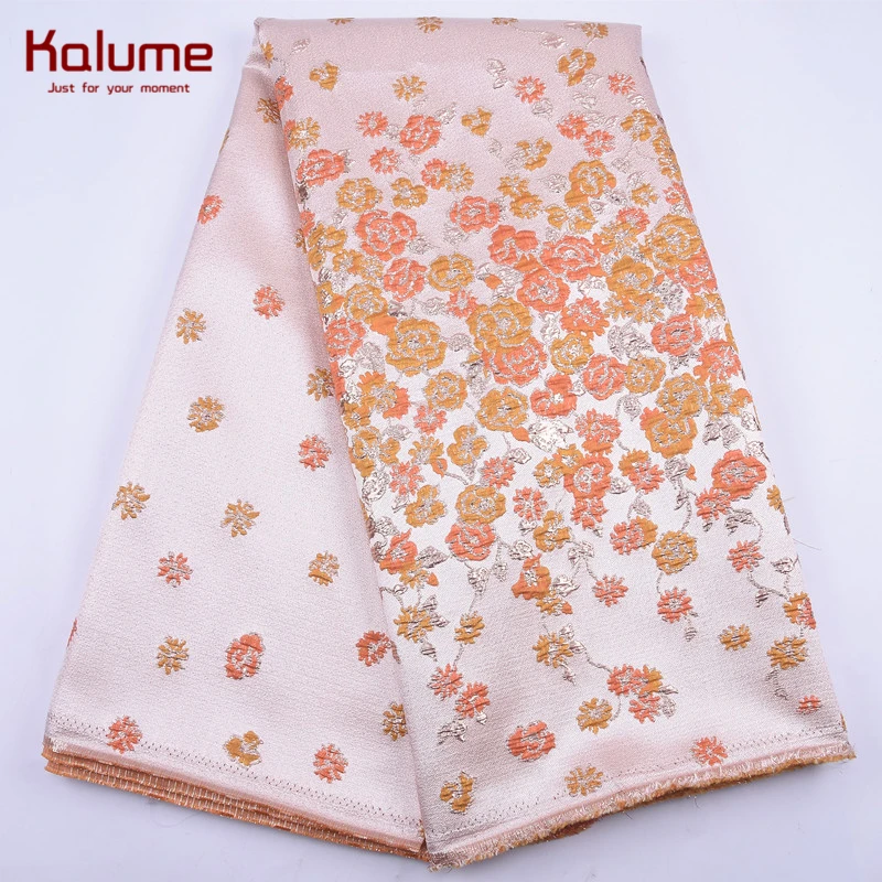 Kalume/Высококачественная жаккардовая африканская кружевная ткань тяжелая