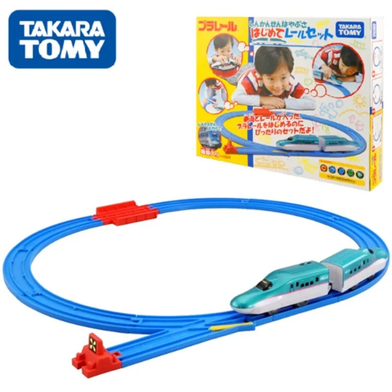 Оригинальный Takara Tomy Tomica Plarail Электрический поезд трек Shinkansen стартовый комплект