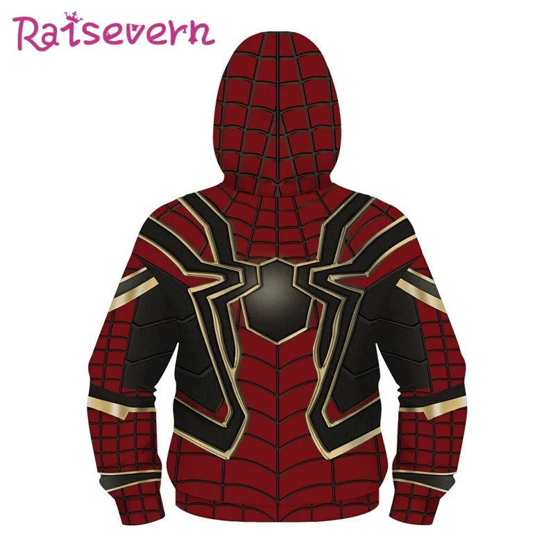 Marvel/Детские толстовки с 3D принтом куртки унисекс капюшоном и человеком пауком