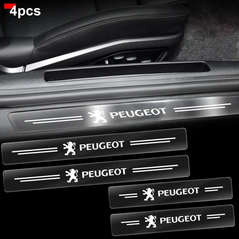4 шт. модифицированные бритвы порога для Peugeot 206 208 308 307 207 3008 2008 4508 408 Стайлинг