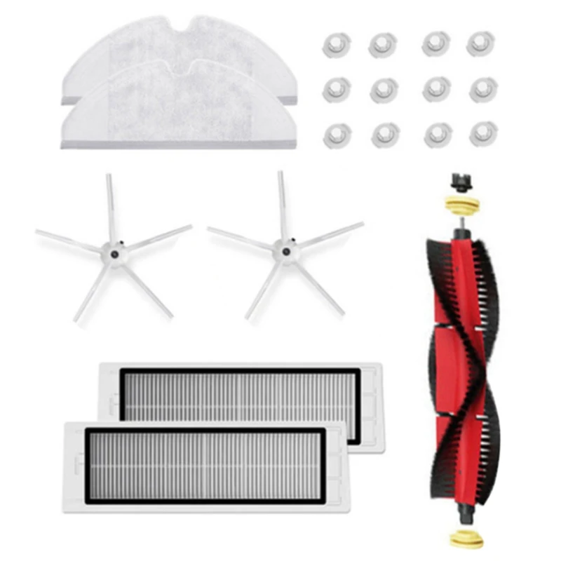 

Top Deals Roller Brush Side Brushes Kit for Xiaomi Roborock S6 S5 MAX S60 Vacuum Cleaner Water Cores Mop Cloths