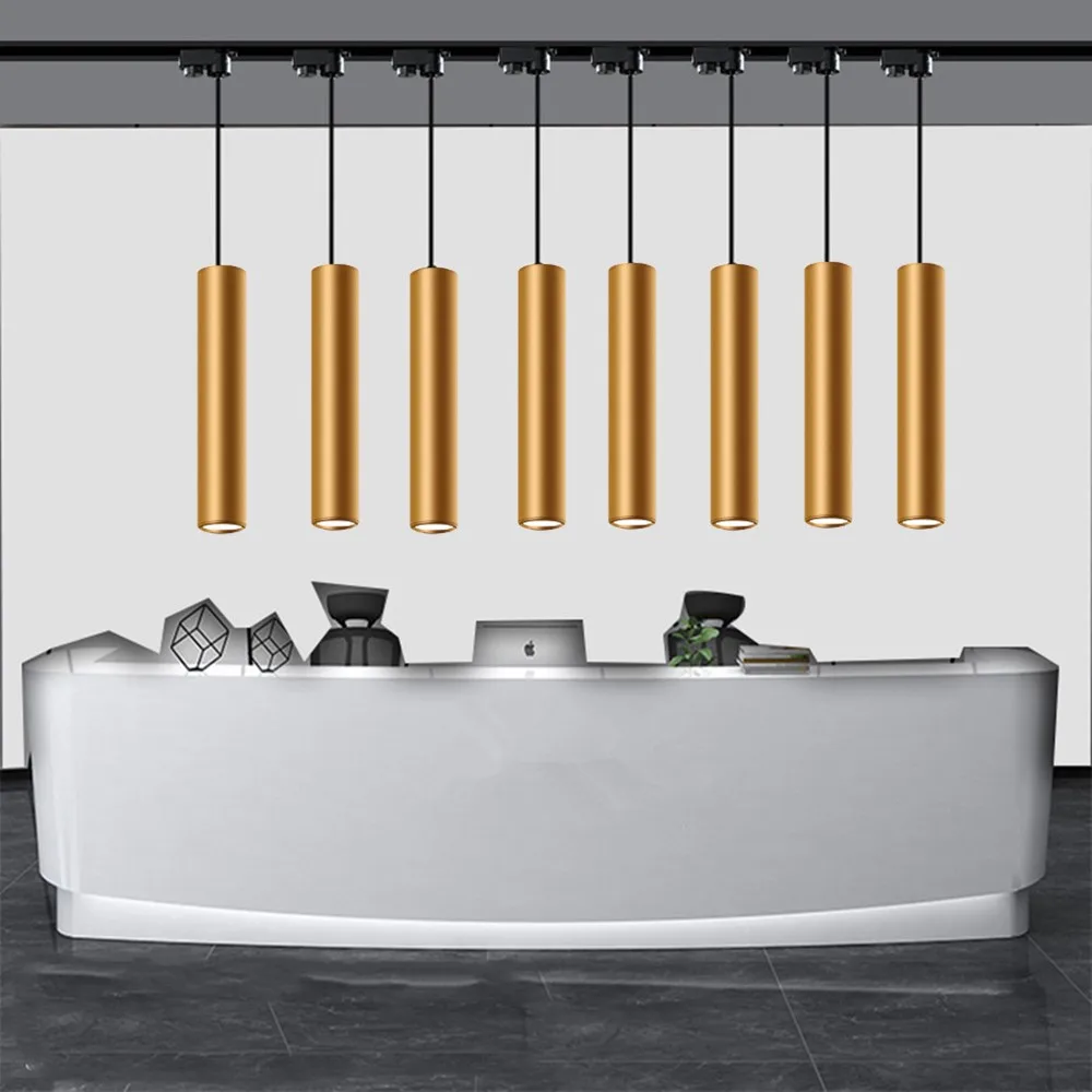 

Led Track Light Aluminum Long Tube Spot Light Rail 5W Ceiling Track Hanging Lighting For Living Room Clothes Store Coffee Office