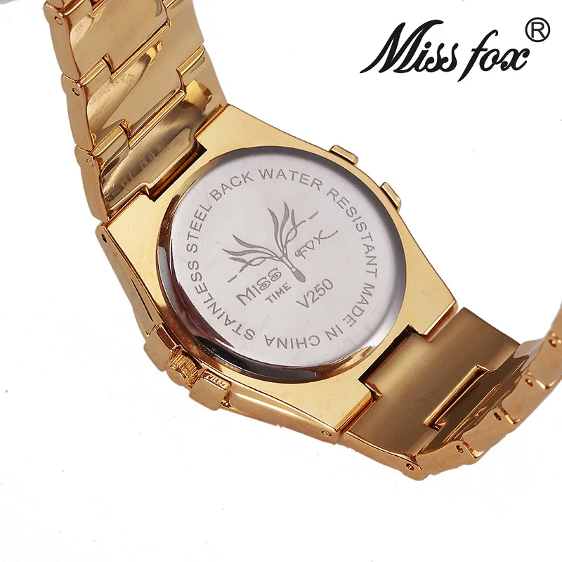 miss fox female watches women wrist luxury hot ladies watch gold with stones famous brands with logo fashion casual watches free global shipping