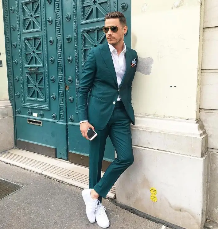 Облегающие мужские костюмы TPSAADE для выпускного вечера свадебные с заостренным