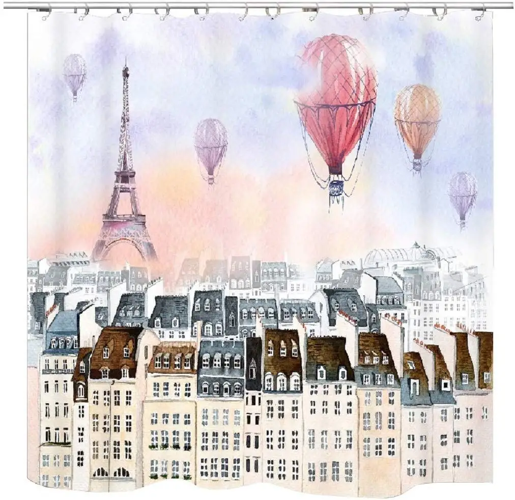 

Elephant Hippo Giraffe Rhinoceros Polyester Fabric Shower Curtain Bathroom Sets