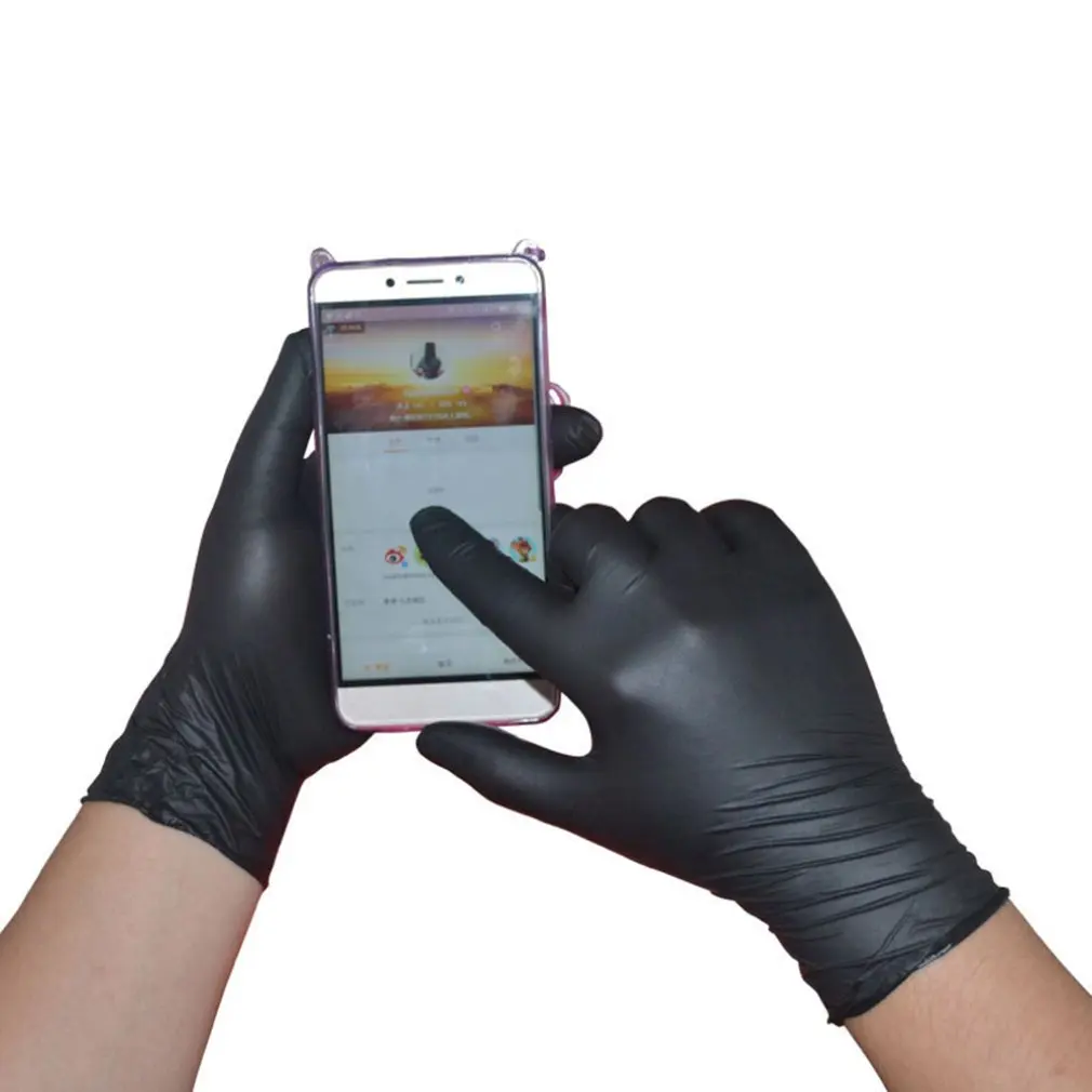

100Pcs Disposable Latex Gloves Universal Cleaning Washing Work Finger Protective Gloves Latex Protective Home Food For Safety