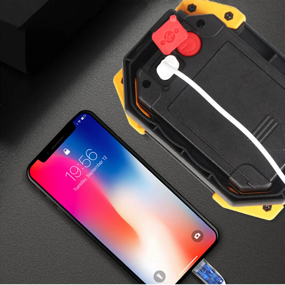 Портативный поиска светильник светодиодный рабочий COB Фонари Usb лампа 18650