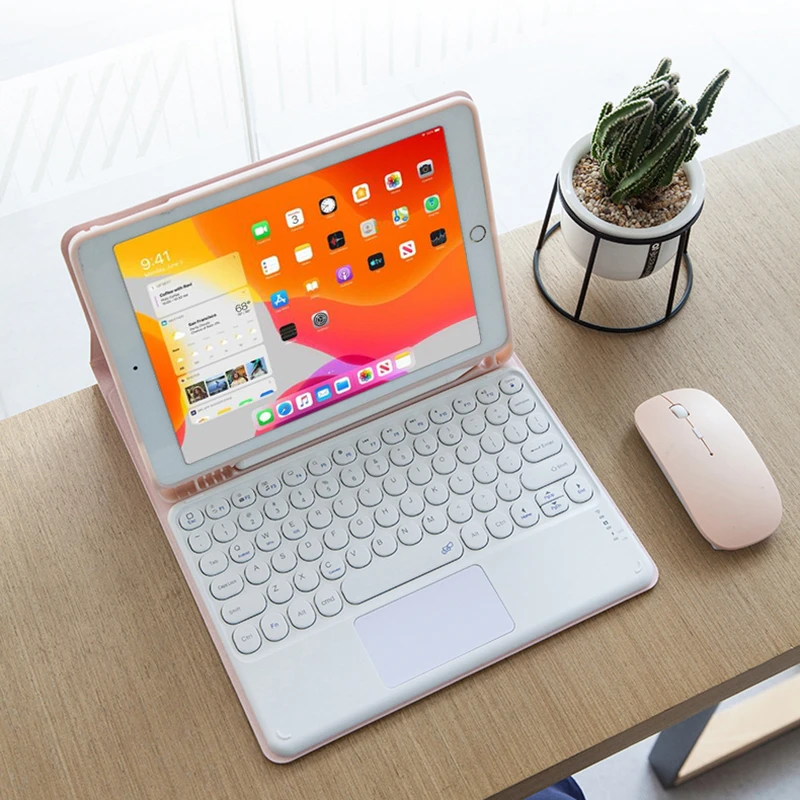 

Wireless Touchpad Keyboard Case for iPad Pro 12.9 11 Inch TPU Smart Case With Pencil Holder for iPad Air 1 2 3 Pro 10.5 10.2 9.7
