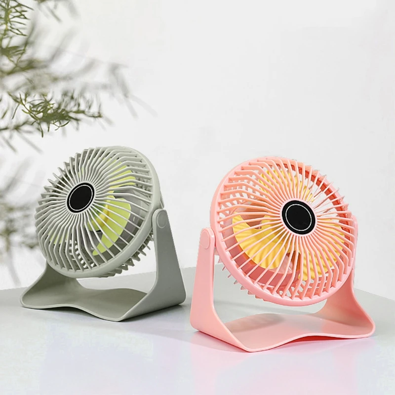 

Портативный вентилятор с 3 видами сильного потока воздуха, бесшумная работа и вращение на 360 °, персональные настольные вентиляторы для дома...