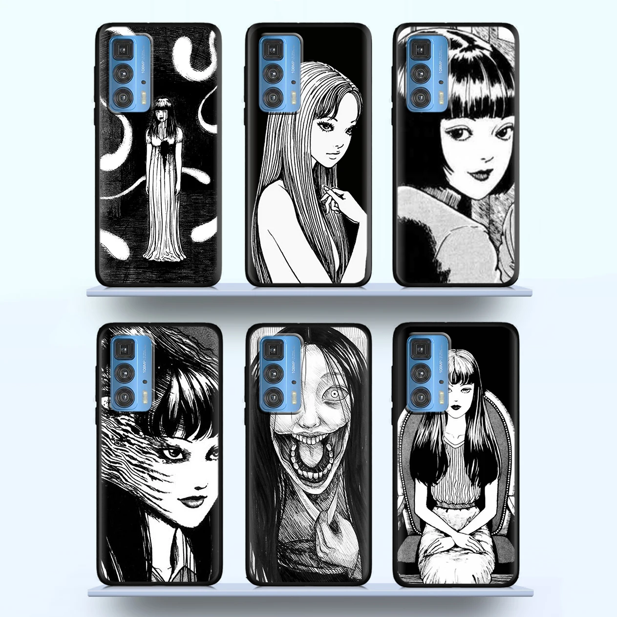 

Yinuoda Japanese horror Tomie For Motorola Moto G60 50 40 20 X3 E7i Power Edge Pro Lite Fusion 5G 2021 Soft Black Phone Case