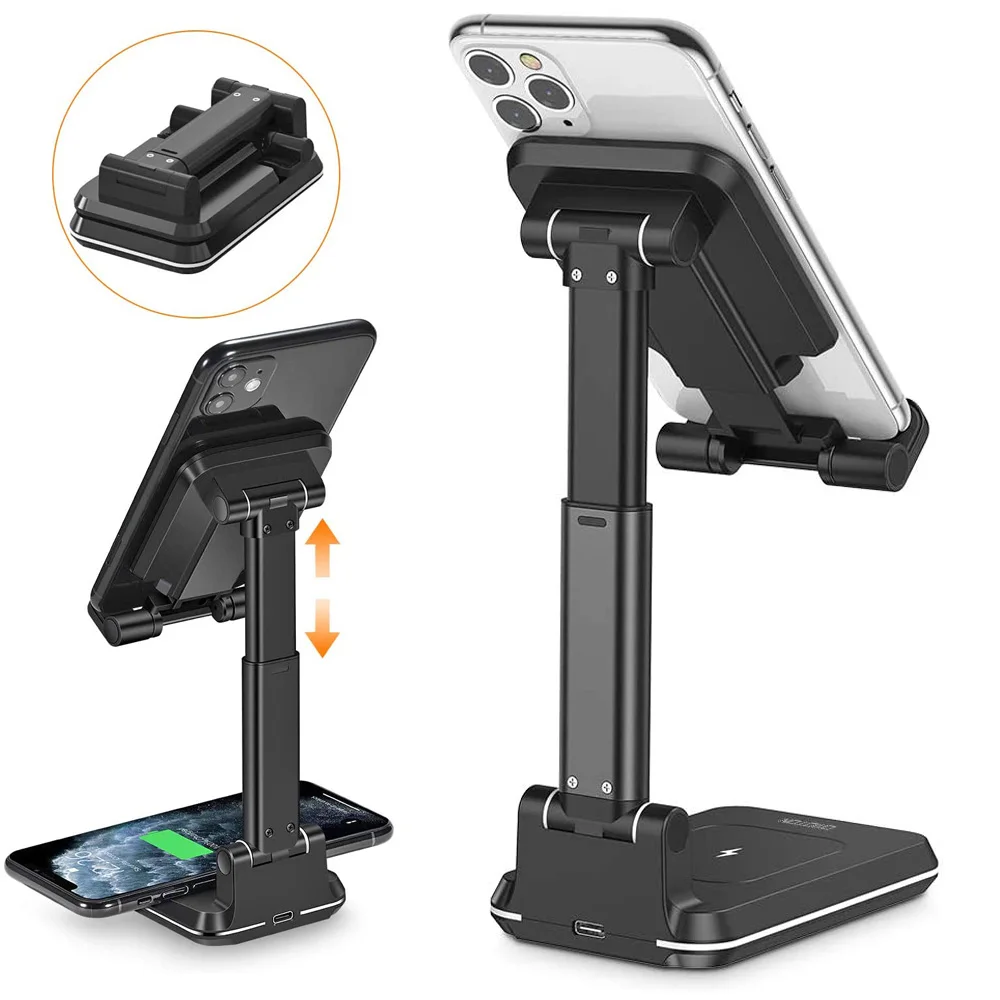 Регулируемая подставка для телефона беспроводное зарядное устройство рабочего