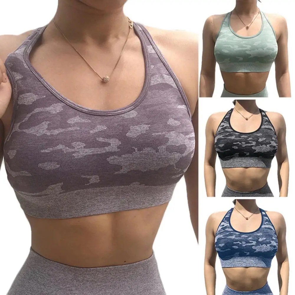 

70% Hot Sell Women Camouflage Seamless Hip Lifting Leggings Sports Yoga Pants Push Up Bra Top