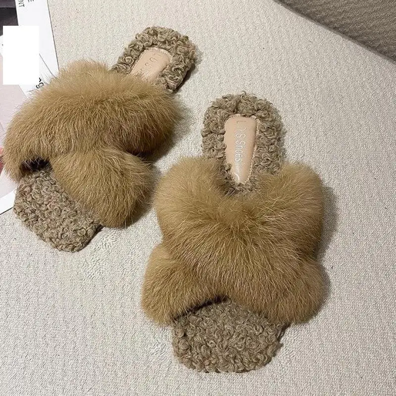 Women Winter House Slippers Cute Plush Fluffy Warm Shoes Thick Soled Ladies Indoor Fur Slides 2022 Ytmtloy Zapatillas Mujer Casa