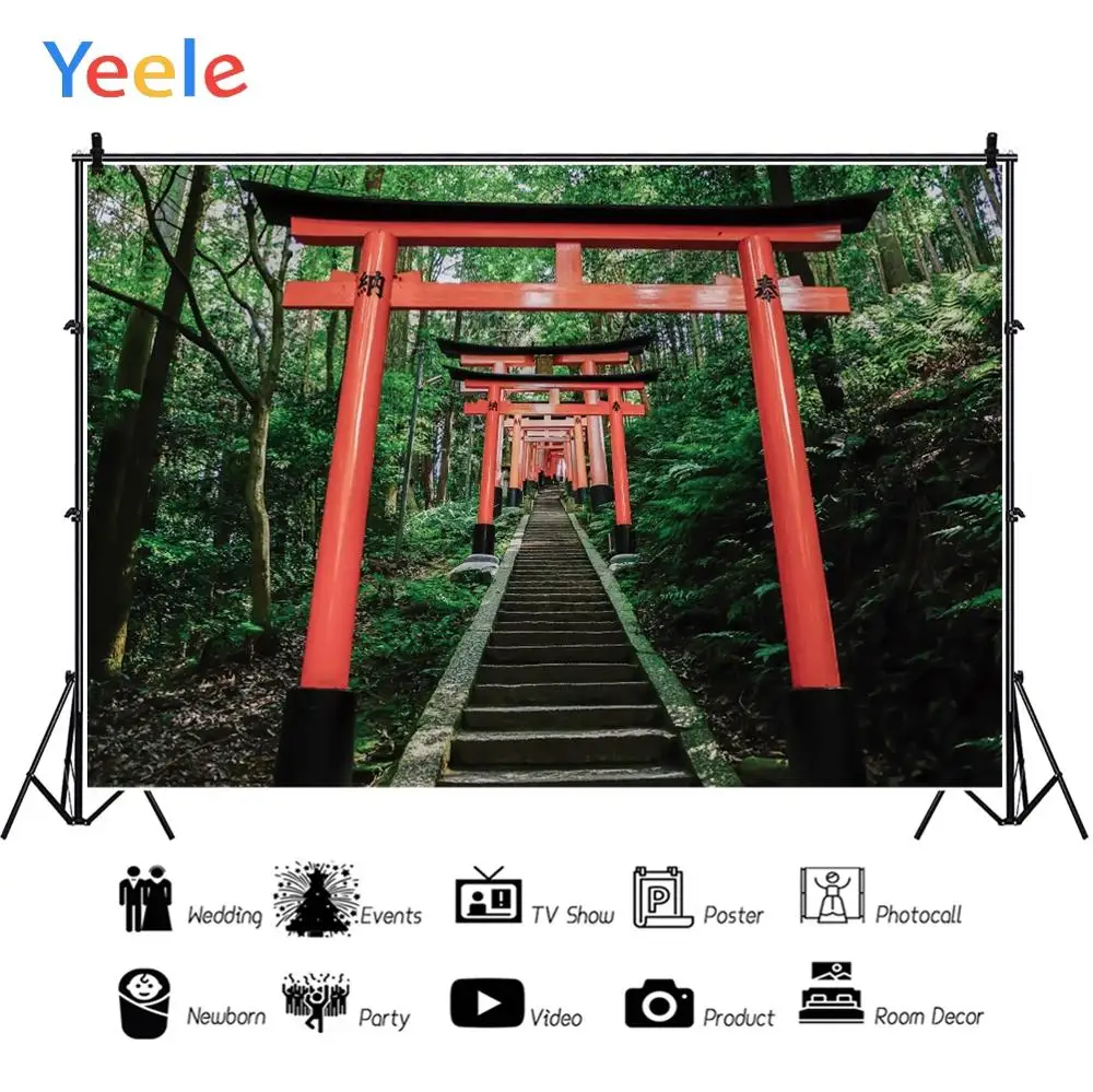 Yeele японский shrine bird house Torii столб свадебный портрет фотографии фоны для фотографий фоны для фотостудии