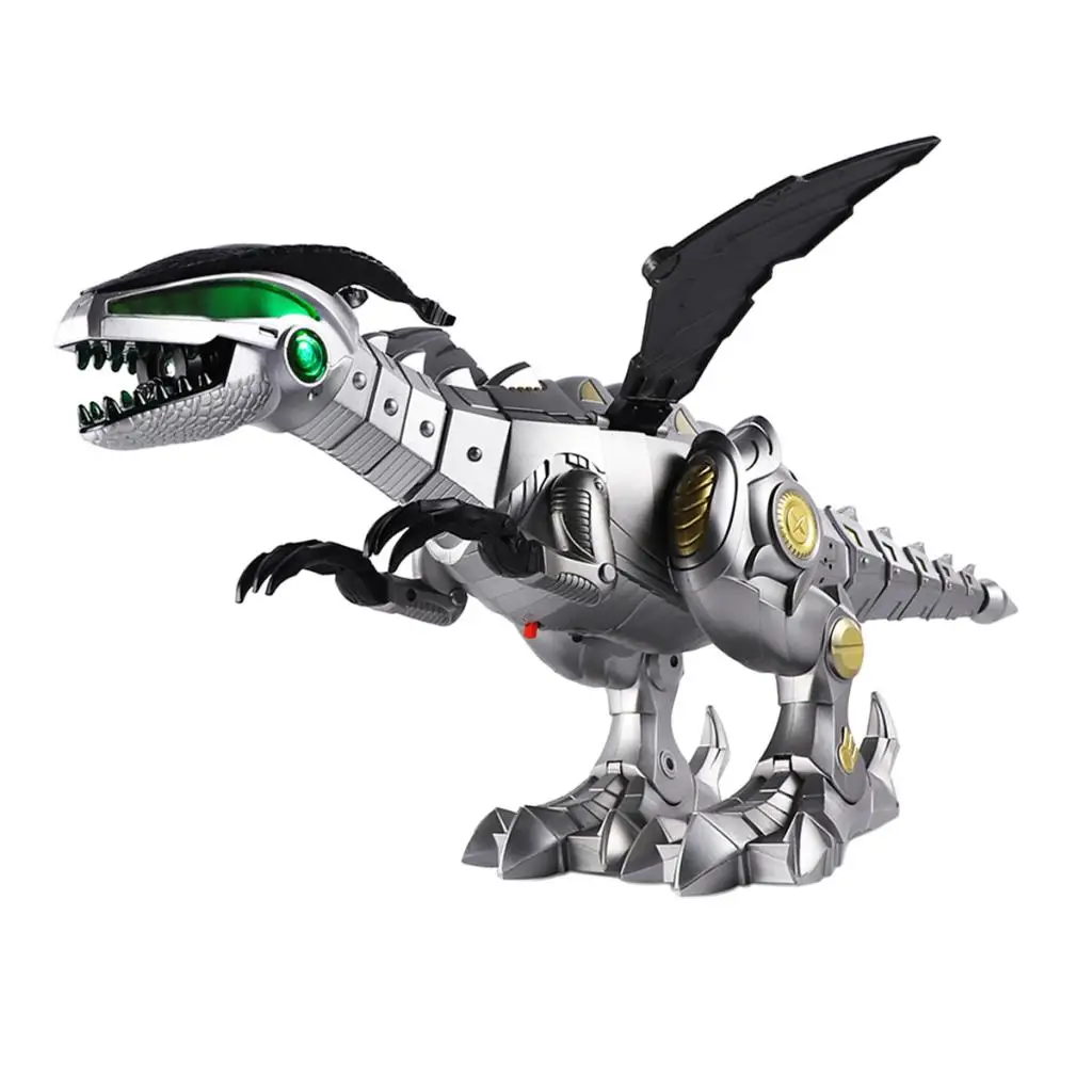 Dinosaurio el&eacute;ctrico con pulverizador para ni&ntilde;os, juguete mec&aacute;nico de dinosaurio el&eacute;ctrico-5