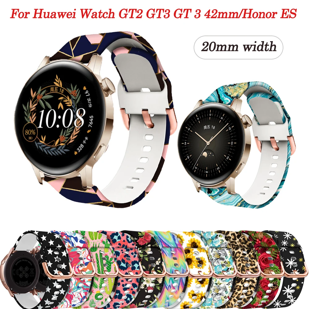 Ремешок силиконовый для смарт-часов Huawei Watch GT2 GT 3 42 мм GT3 Pro 43 сменный Браслет 20 |