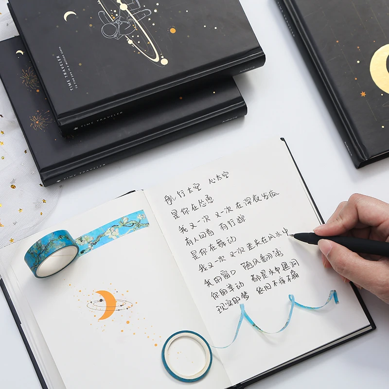 Креативная учетная запись набор гелевых чернил ручка лента цветные страницы