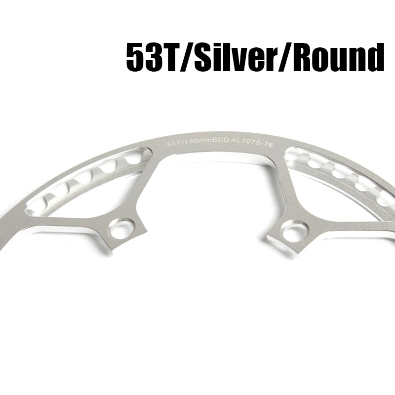 53T round Silver Litepro Сверхлегкий 130 BCD 45T 47T 53T 56T 58T A7075 сплав BMX цепное кольцо складной велосипед BMX цепное колесо велосипед шатун зуб - Цвет: 53T round Silver