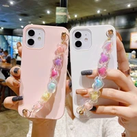 cute 3d candy love heart chain wrist silicone case for oneplus 9 8 7t 7 pro one plus 6 6t 8t soft tpu cases for oneplus 9 pro