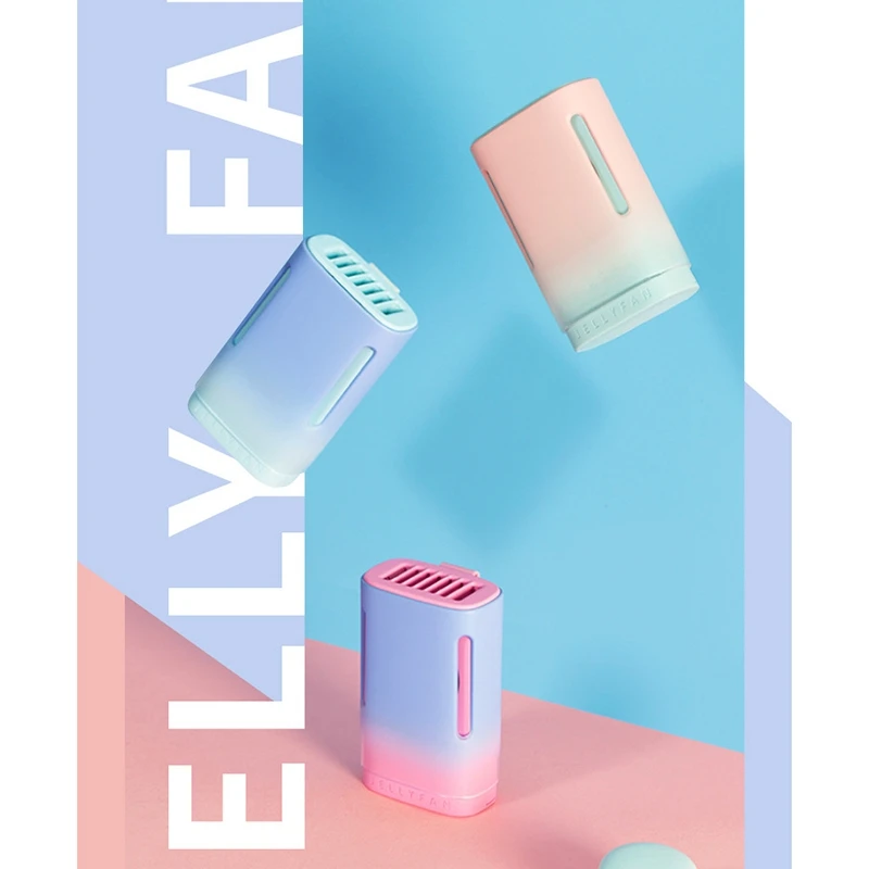 

Portable Hanging Neck Fan USB Rechargeable Mini Desk Fan Personal Handheld Fashion Gradient Fan