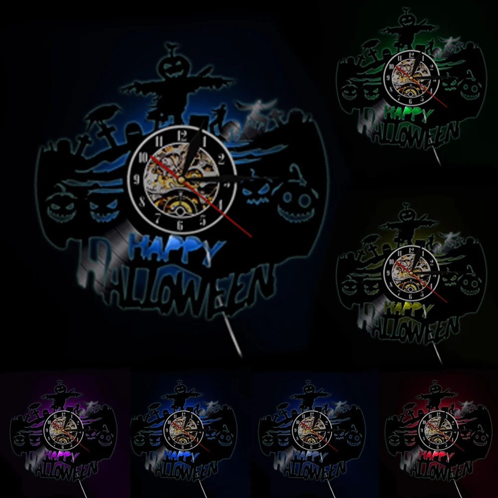 Настенные часы ручной работы с замком Дракулы домашнее украшение на Хэллоуин