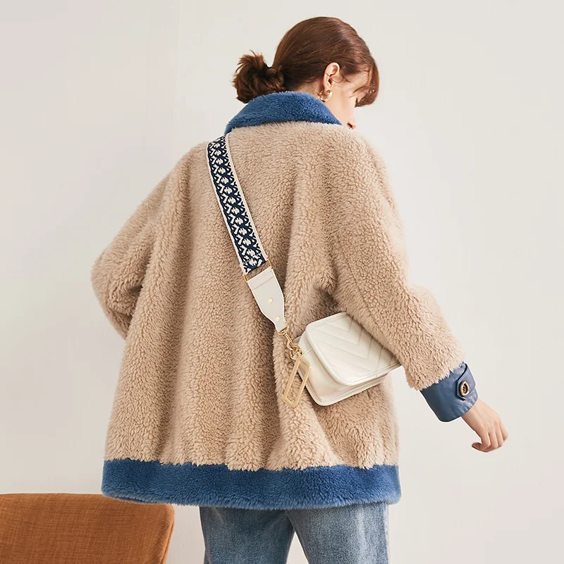 Куртка женская зимняя с овчиной и мехом 2020 шерсть | Женская одежда