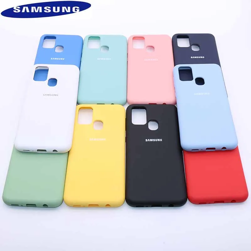 

For Samsung M31 Case Origianl Housing Silky Silicone Cover Soft-Touch Back Protective Shell A31 A21S Note10lite S10Lite A41 M51