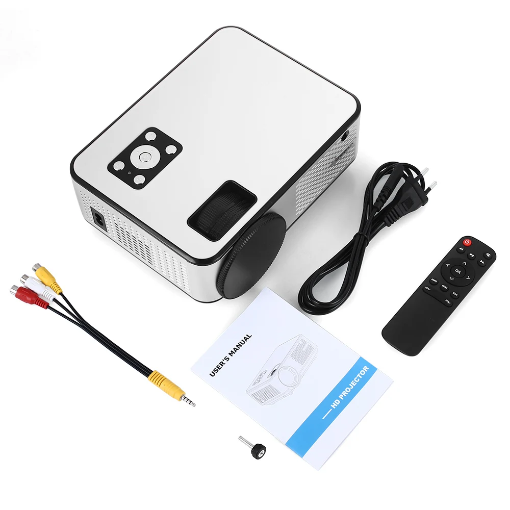 C9 новейший WIFI Android проектор 1280*720P поддержка 4K видео через HDMI домашний кинотеатр |