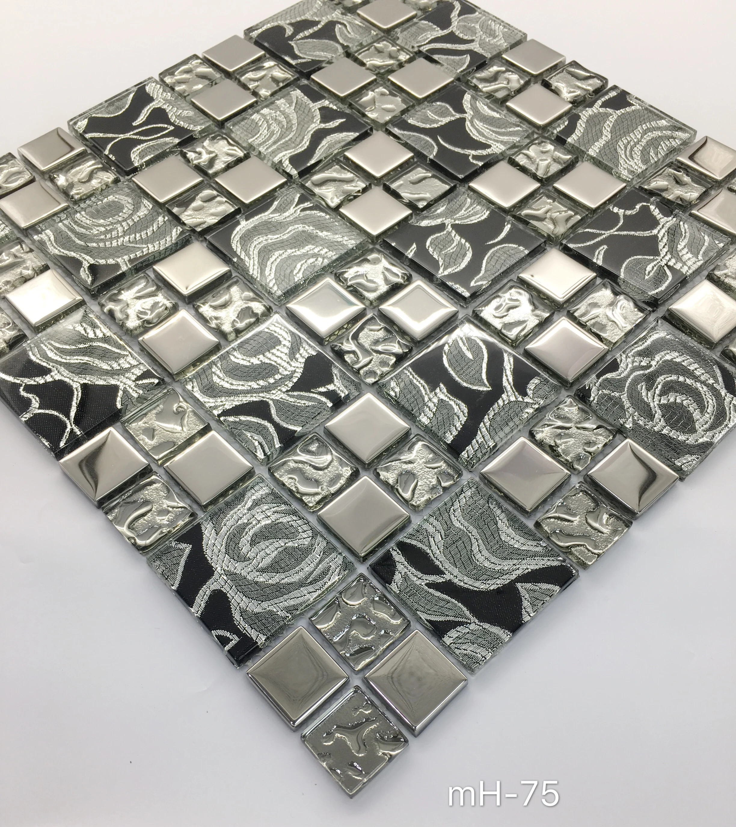 Заводская цена крутая черная фотомозаичная плитка для украшения кухонного