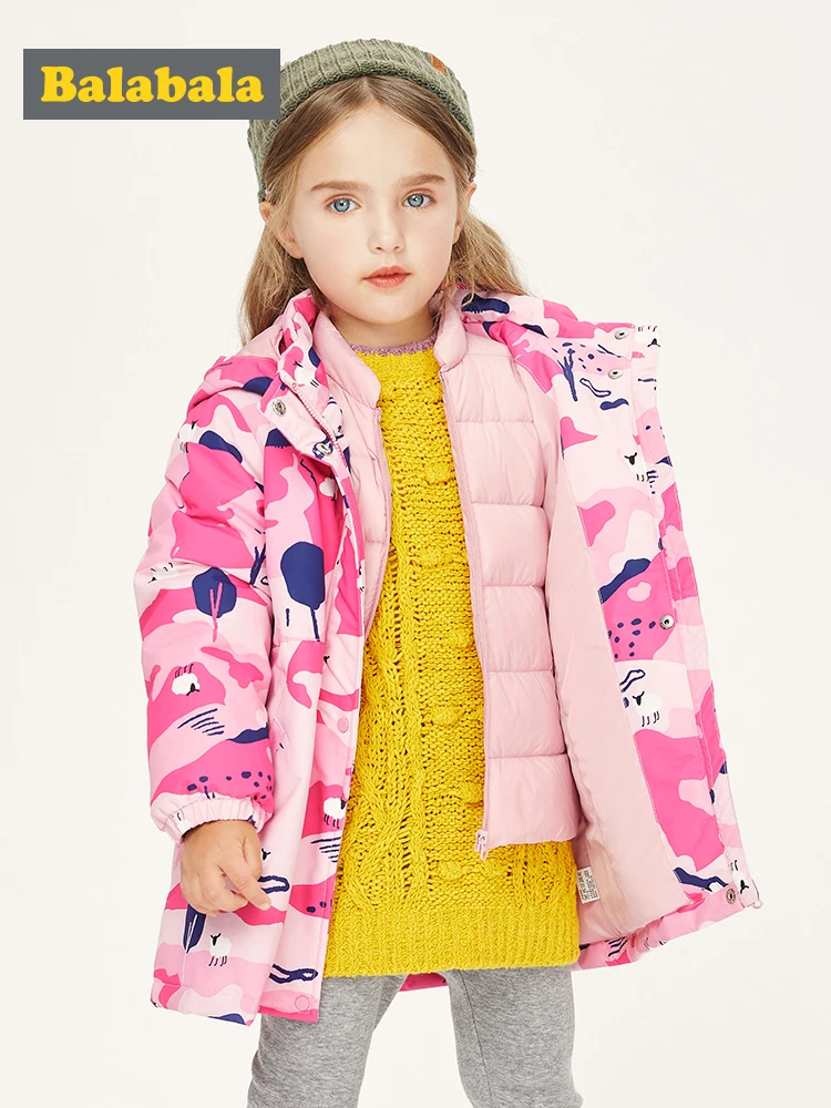 Детский пуховик для девочек Осень зима 2019 новая детская куртка плотное длинное