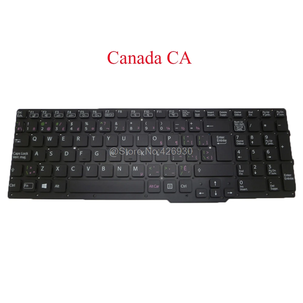 Клавиатура CA для ноутбука SONY SVS15 SVS15115FDB SVS15117FDB SVS15127CDB SVS151190S SVS151290S 149066111CA 55012FVK2G0-035-G
