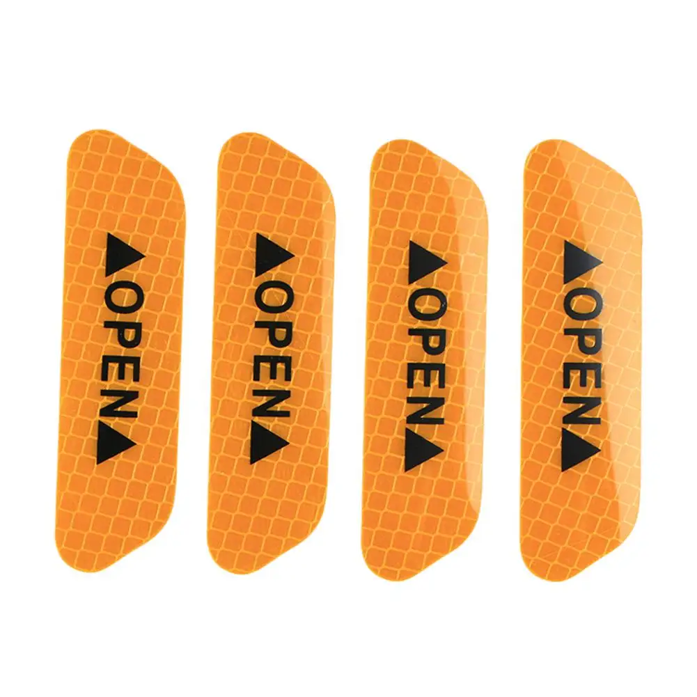 

4PCS Universal Open Auto Decals Reflective Warning Strip Tape Sign Sticker Safety Car Door Sticker Anti-Collision Warning Mark