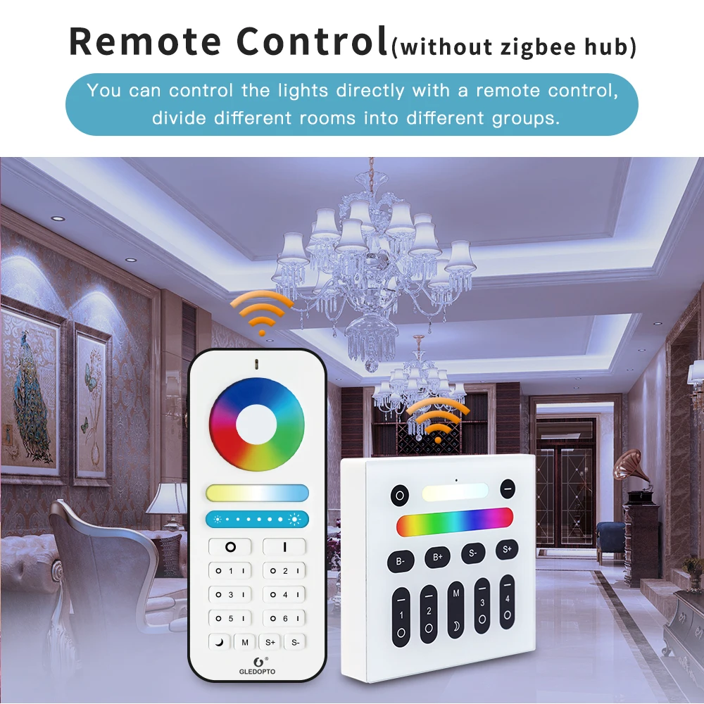 Умная Светодиодная лампа OPTO Zigbee 3 0 RGB-подсветка Е14 E12 4 Вт для спальни гостиной