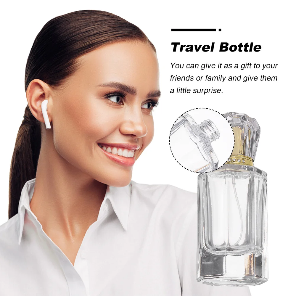 

1Pc 50ml Empty Bottle Travel Lotion Container Perfume Dispenser (White)