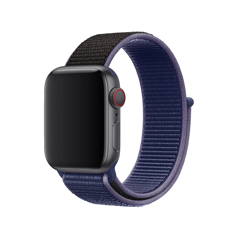 Midnight Blue Black Ремешок для наручных часов Apple Watch Series 5/4/3/2/1 38 мм 42 мм нейлон дышащий сменный ремешок Спортивные петли для наручных часов Apple Watch, версии 44 мм 40 мм - Цвет ремешка: Midnight Blue Black