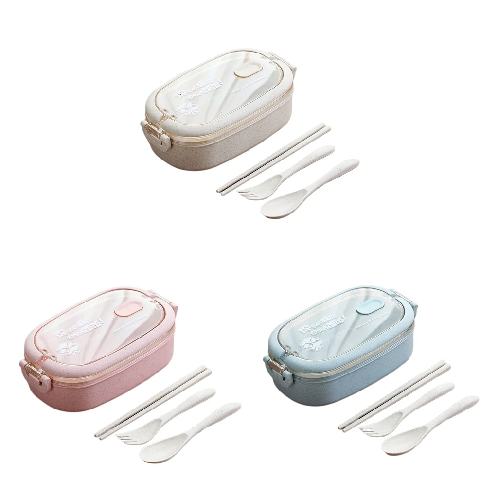 Ланч-бокс Bento из пшеничной соломы пищевой контейнер для микроволновой печи со