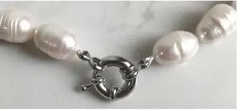 FC030303 17 &quot10-13 мм белый Бива Дэнс Пресноводная жемчужина ожерелье подвеска mabe