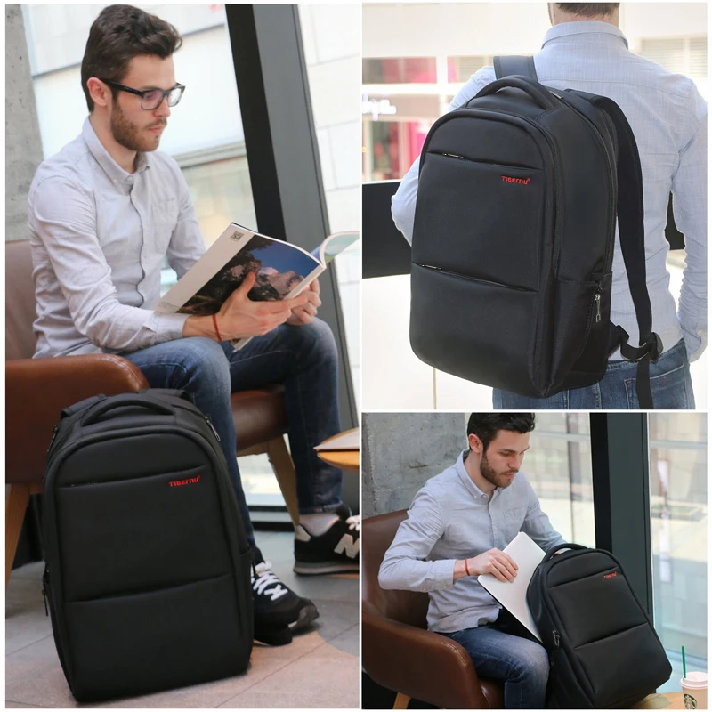 Lifetime Warranty Men's Backpack 15'' 17'' 19inch Laptop Backpack For Men For Women Business Bag Schoolbag Travel Backpack Bags images - 6