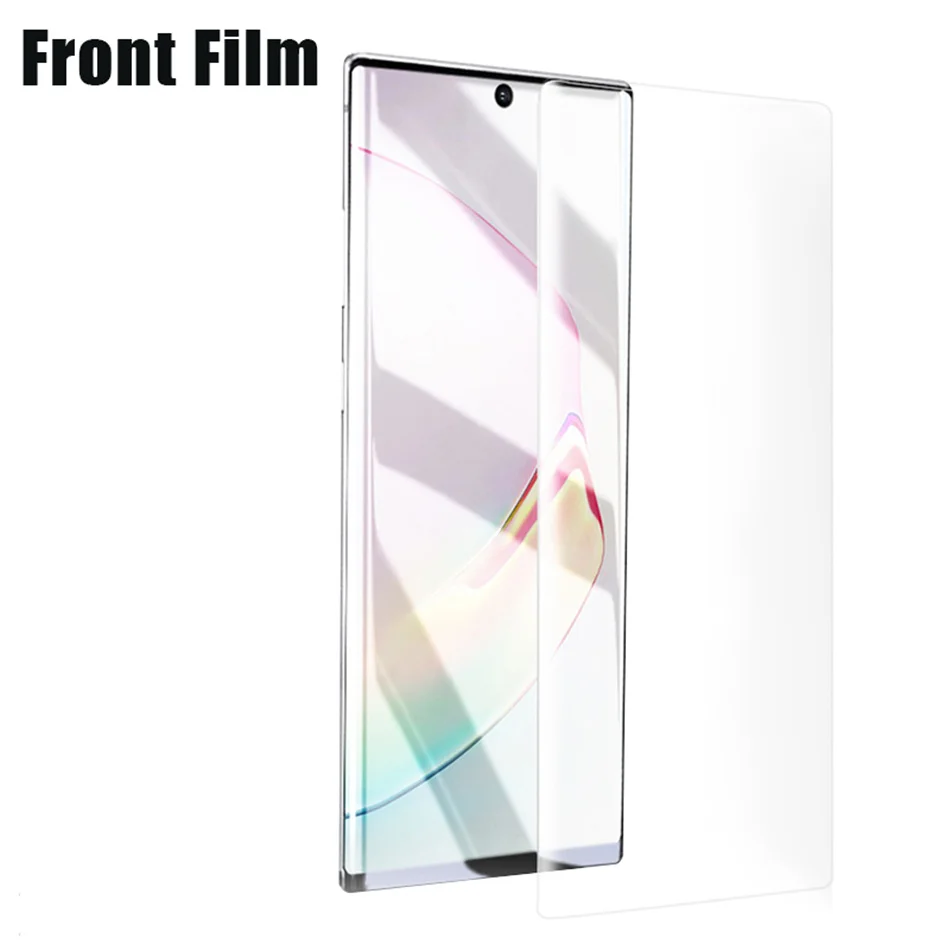 Front Film 100D изогнутая Гидрогелевая пленка для samsung Galaxy Note 10 Pro S10 S8 S9 PLus S10E, Защитная пленка для переднего экрана - Цвет: Front Film