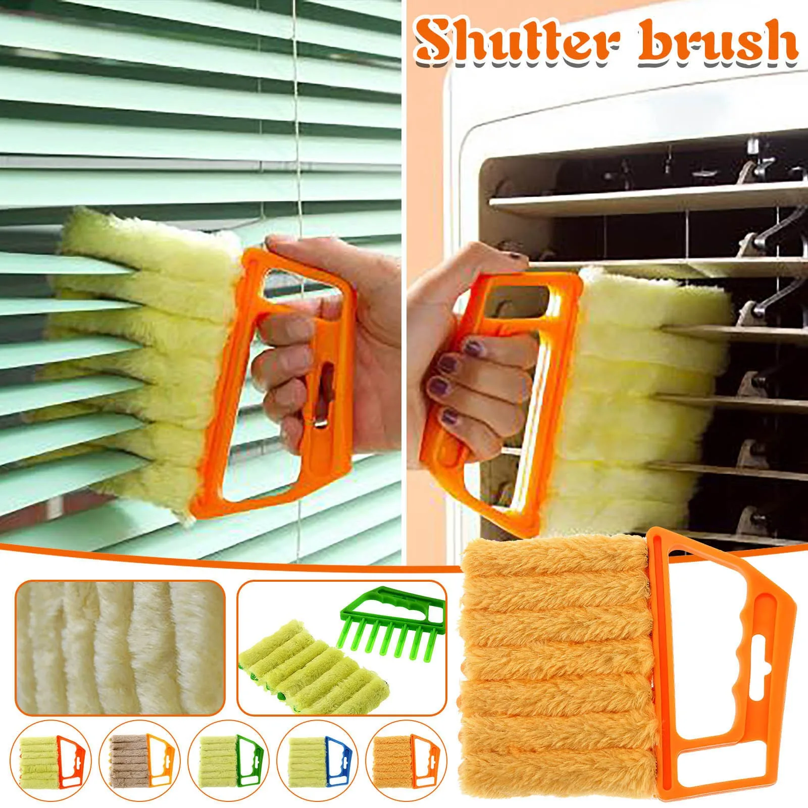 

Useful Microfiber Window Cleaning Brush Air Conditioner Duster Cleaner Can Be Removed Washable Venetian Blind Blade Cleaning