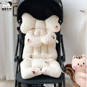 Baby Thicken Bear Embroidery Stroller Accessories Cotton Diapers Changing Nappy Pad Seat Carriages P